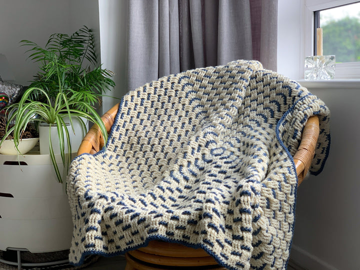 Modern Granny Weave Blanket Crochet Pattern