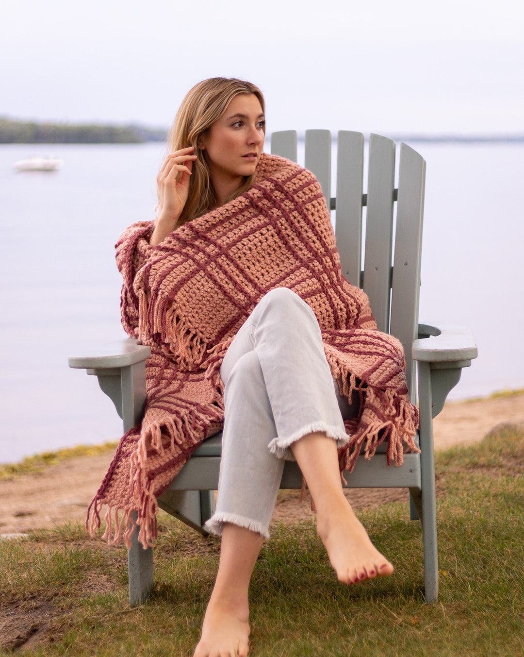 Heritage Plaid Throw Blanket Crochet Pattern