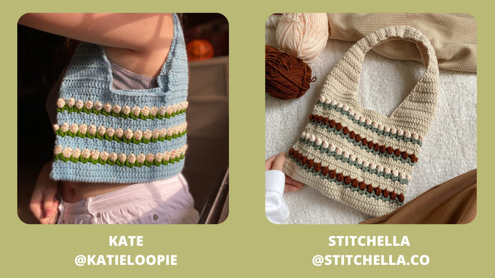 Tulip Blossom Tote Bag Crochet Pattern