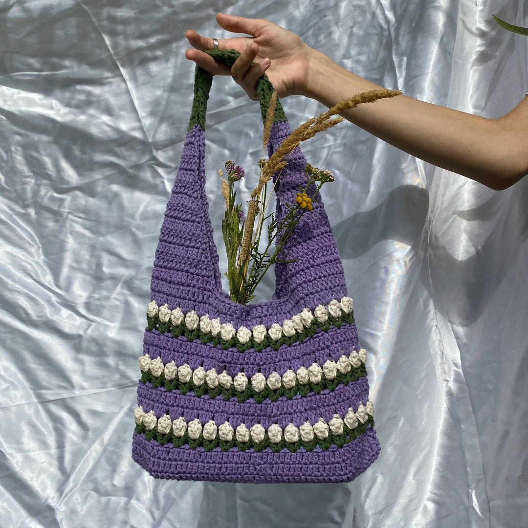 Tulip Blossom Tote Bag Crochet Pattern