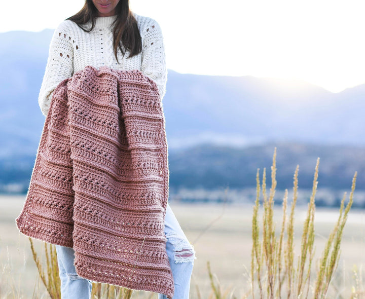 Colorado Chunky Throw Blanket Crochet Pattern