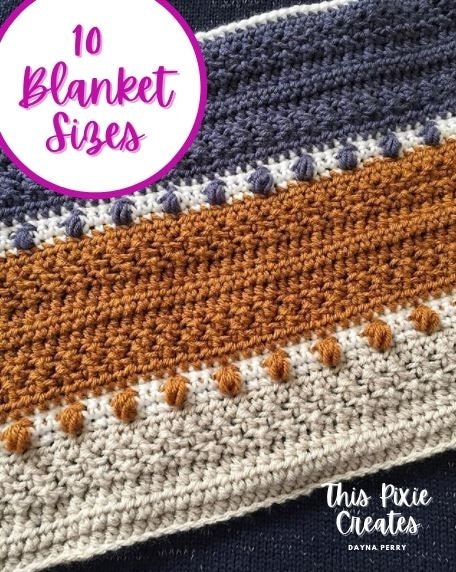 Tri Color Texture Afghan Blanket Crochet Pattern