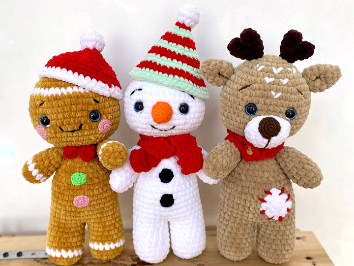 3 in 1 Christmas Amigurumi Crochet Pattern