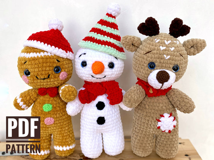 3 in 1 Christmas Amigurumi Crochet Pattern