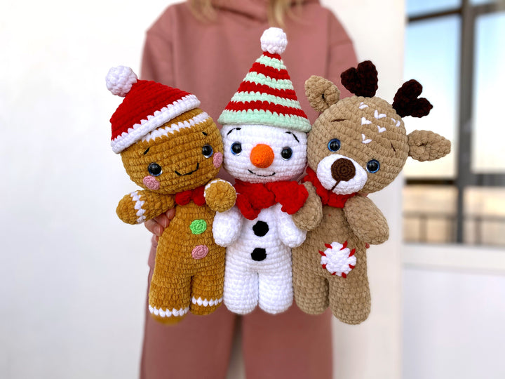 3 in 1 Christmas Amigurumi Crochet Pattern