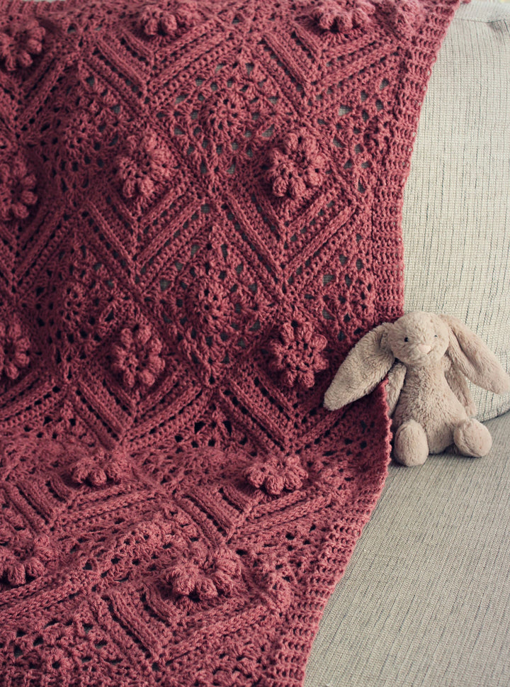 La Vie En Rose Afghan Crochet Pattern PDF