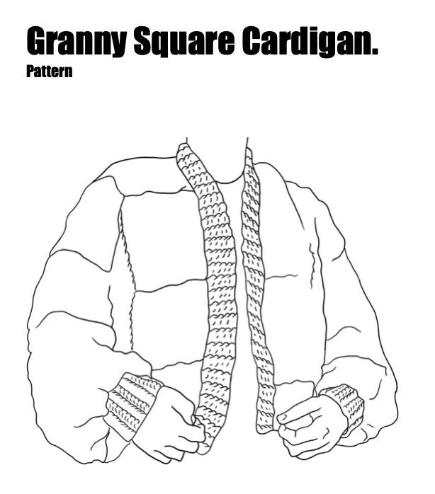 Two-Tone Granny Square Cardigan Crochet Pattern