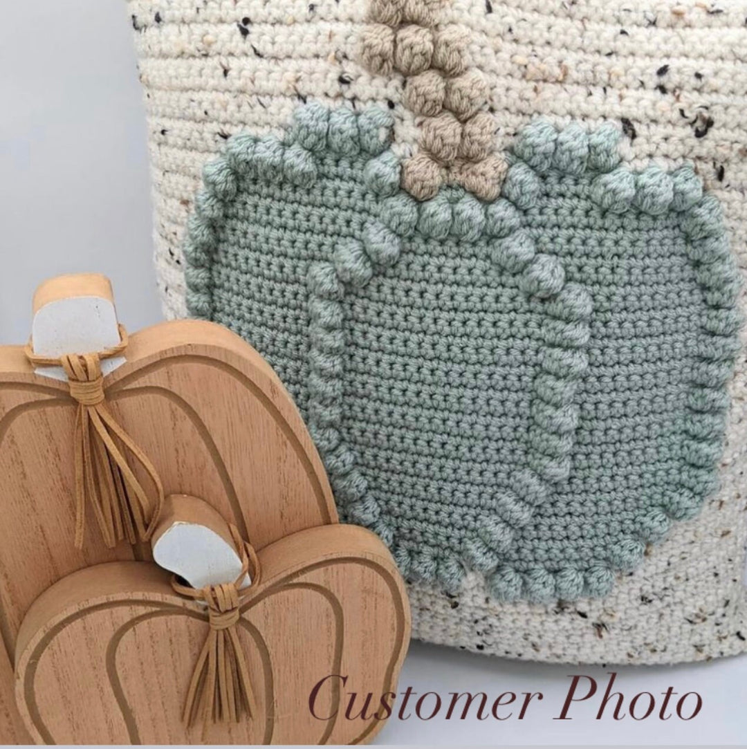 Bobble Pumpkin Pillow Crochet Pattern