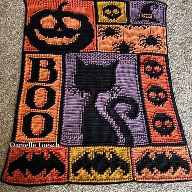 Halloween Blanket Crochet Pattern