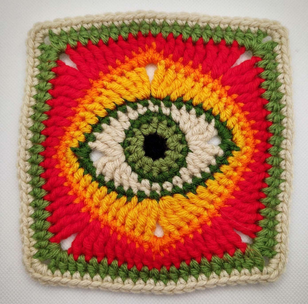 Granny's Eye Granny Square Crochet Pattern