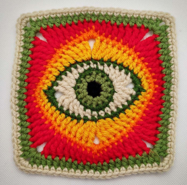 Granny's Eye Granny Square Crochet Pattern