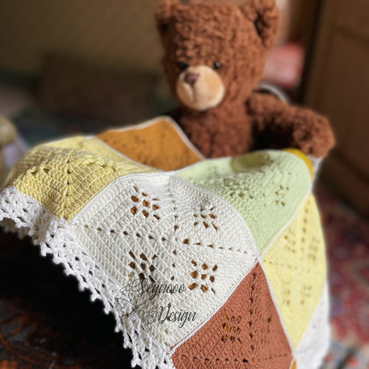 4 In 1 Classic Granny Square Blanket Crochet Pattern