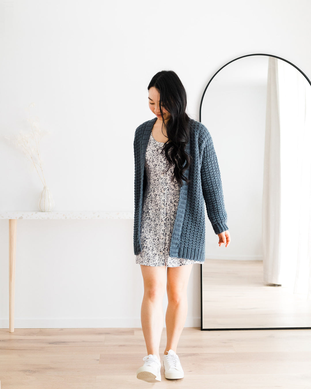 Waffle Stitch Pocket Cardigan Crochet Pattern
