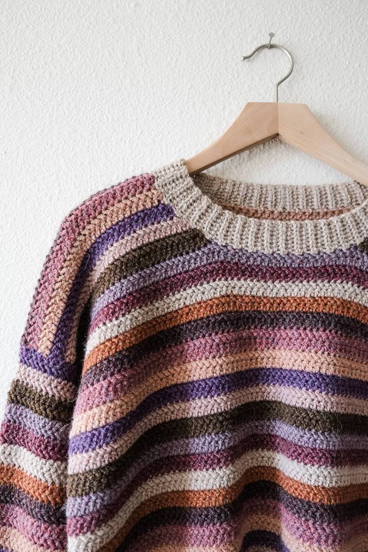 Sedona Striped Cropped Sweater Crochet Pattern