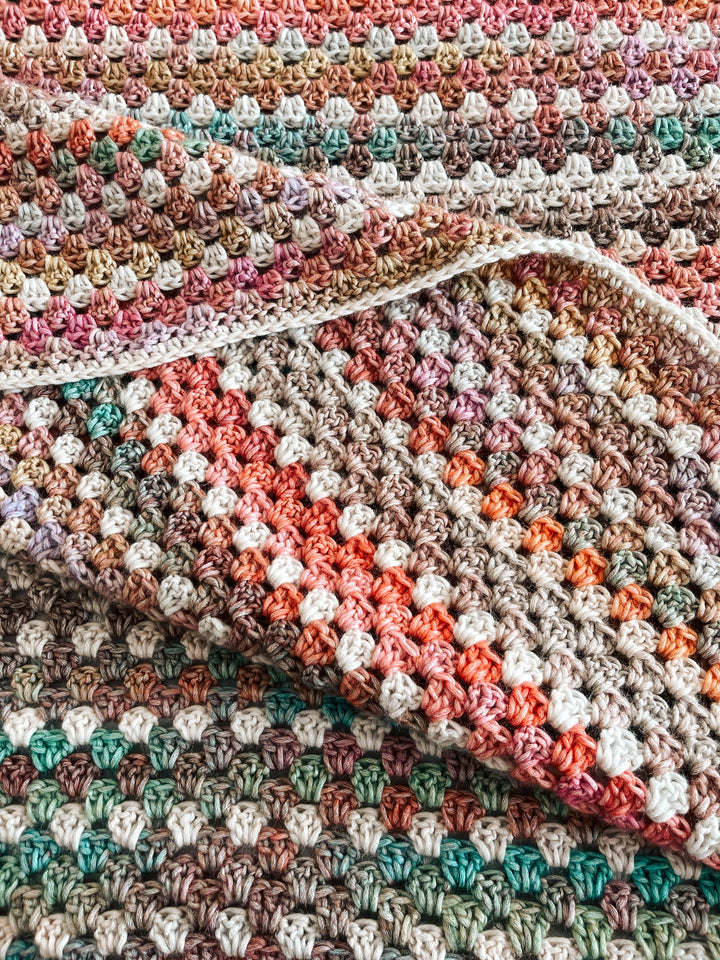 Beginner Primavera Granny Stripes Blanket Crochet Pattern