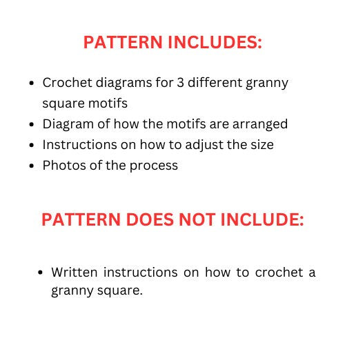 Boho Granny Square Trousers Crochet Pattern With 3 Motif Designs