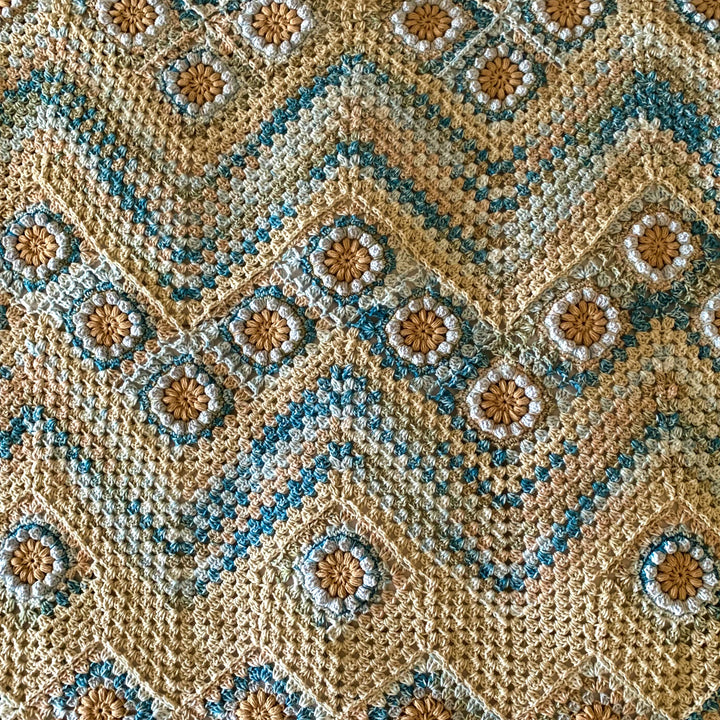 Monet Inspired Garden Blanket Crochet Pattern