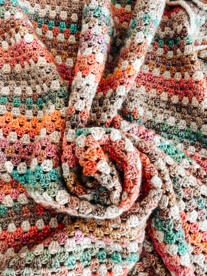 Beginner Primavera Granny Stripes Blanket Crochet Pattern