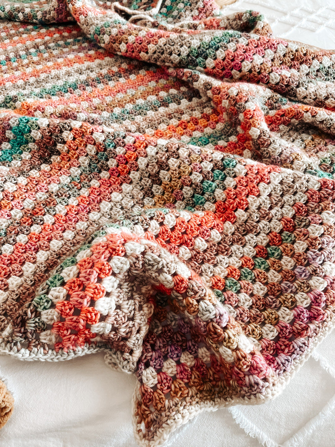 Beginner Primavera Granny Stripes Blanket Crochet Pattern