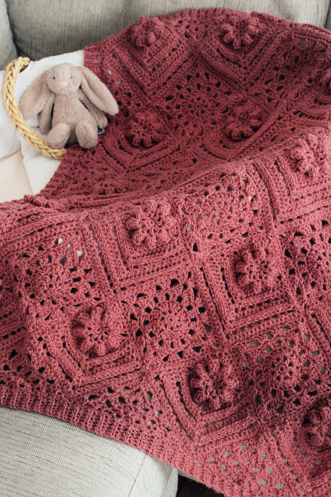 La Vie En Rose Afghan Crochet Pattern PDF