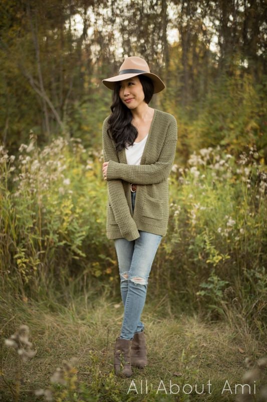 Olivewood Textured Cardigan Crochet Pattern