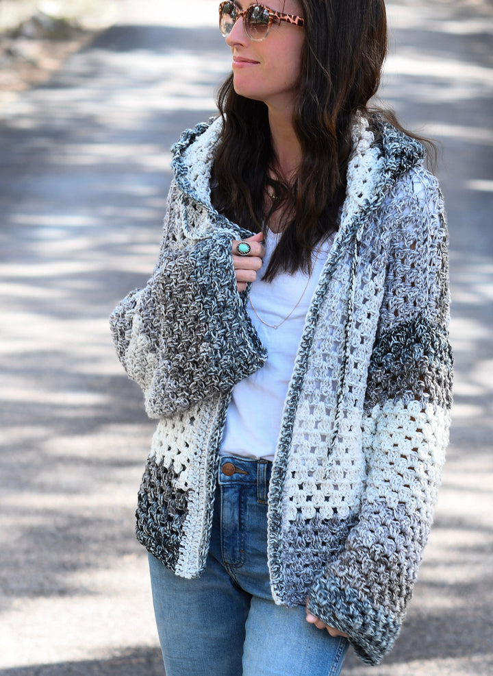 Riptide Granny Stitch Hoodie Crochet Pattern