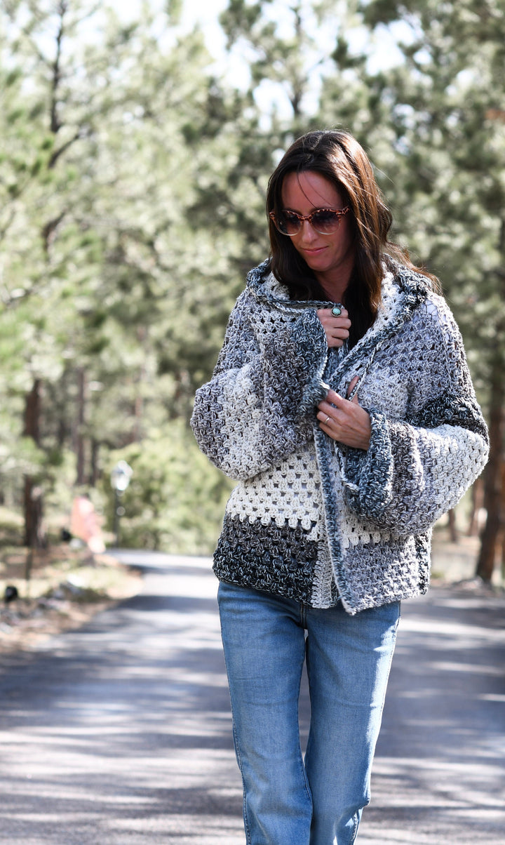 Riptide Granny Stitch Hoodie Crochet Pattern