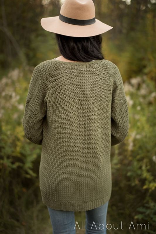Olivewood Textured Cardigan Crochet Pattern