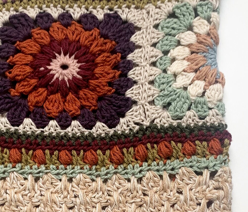 Boho Granny Square Shoulder Bag Crochet Pattern