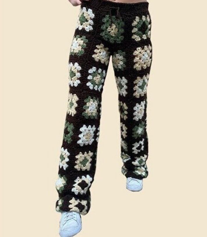 Retro Unisex Granny Square Pants Crochet Pattern
