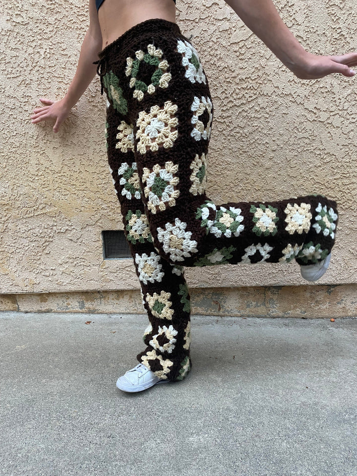 Retro Unisex Granny Square Pants Crochet Pattern