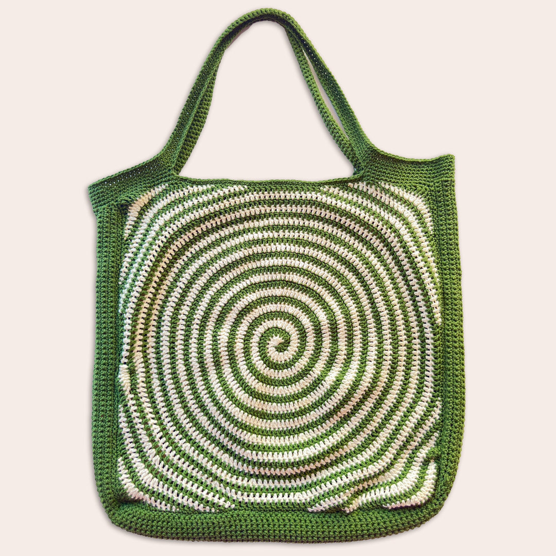Spiral Granny Square Tote Bag Crochet Pattern
