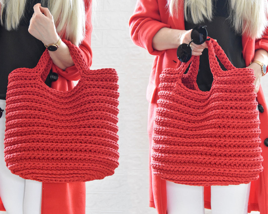 Easy Large Rope Tote Bag Crochet Pattern