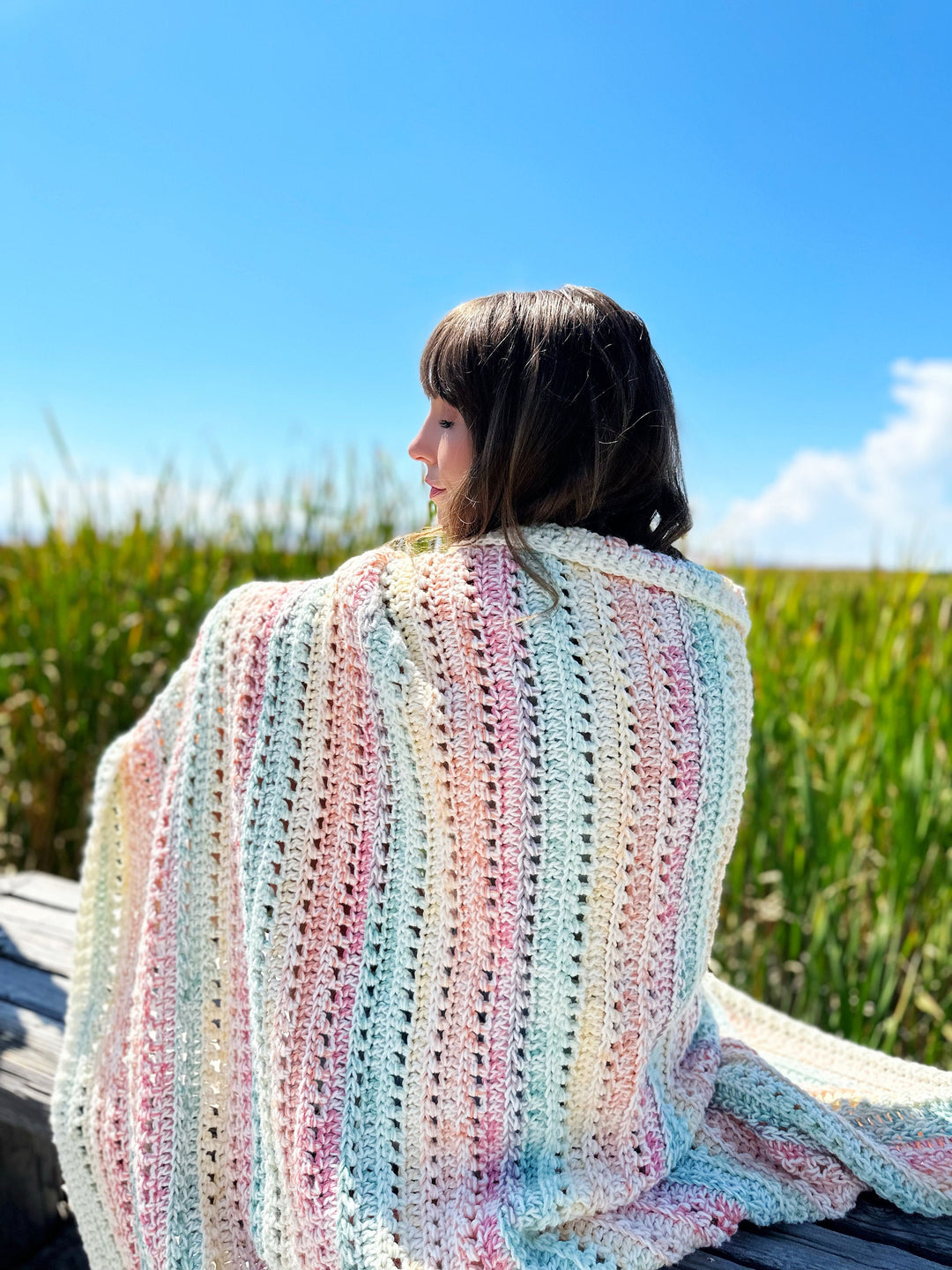 Beginner Fairy Floss Striped Blanket Crochet Pattern