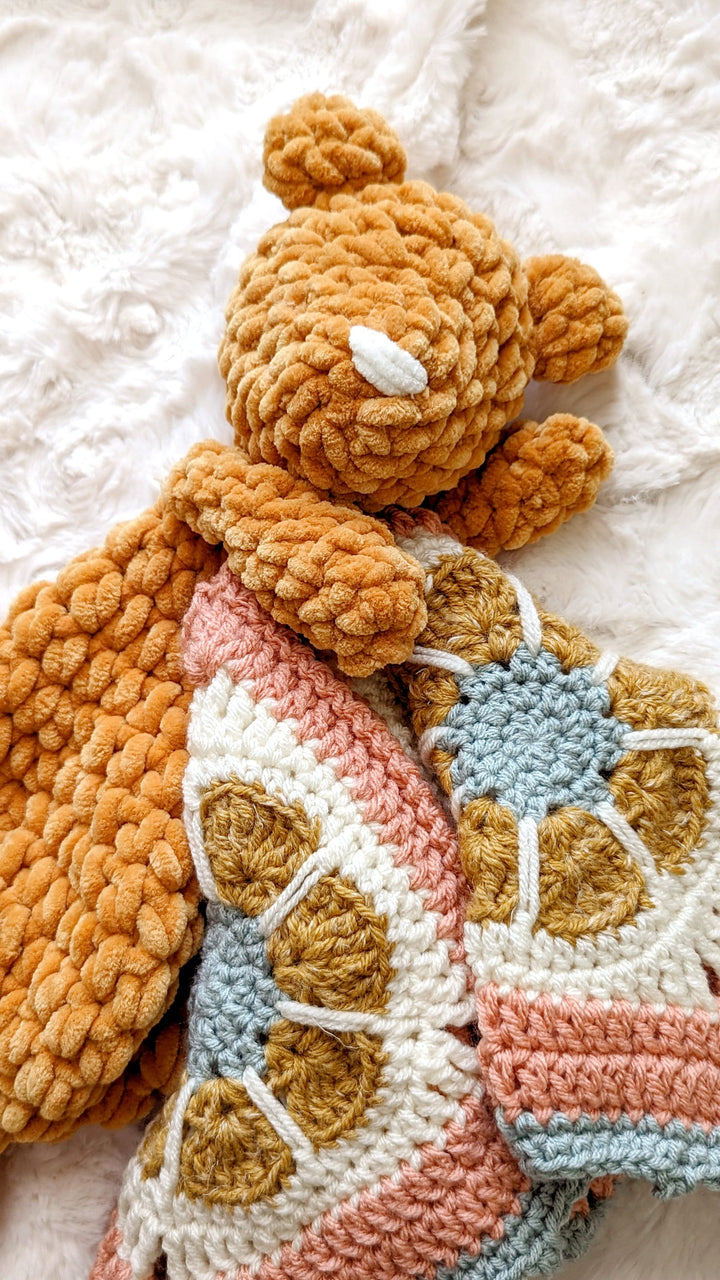 Modern Honey Granny Square Blanket Crochet Pattern