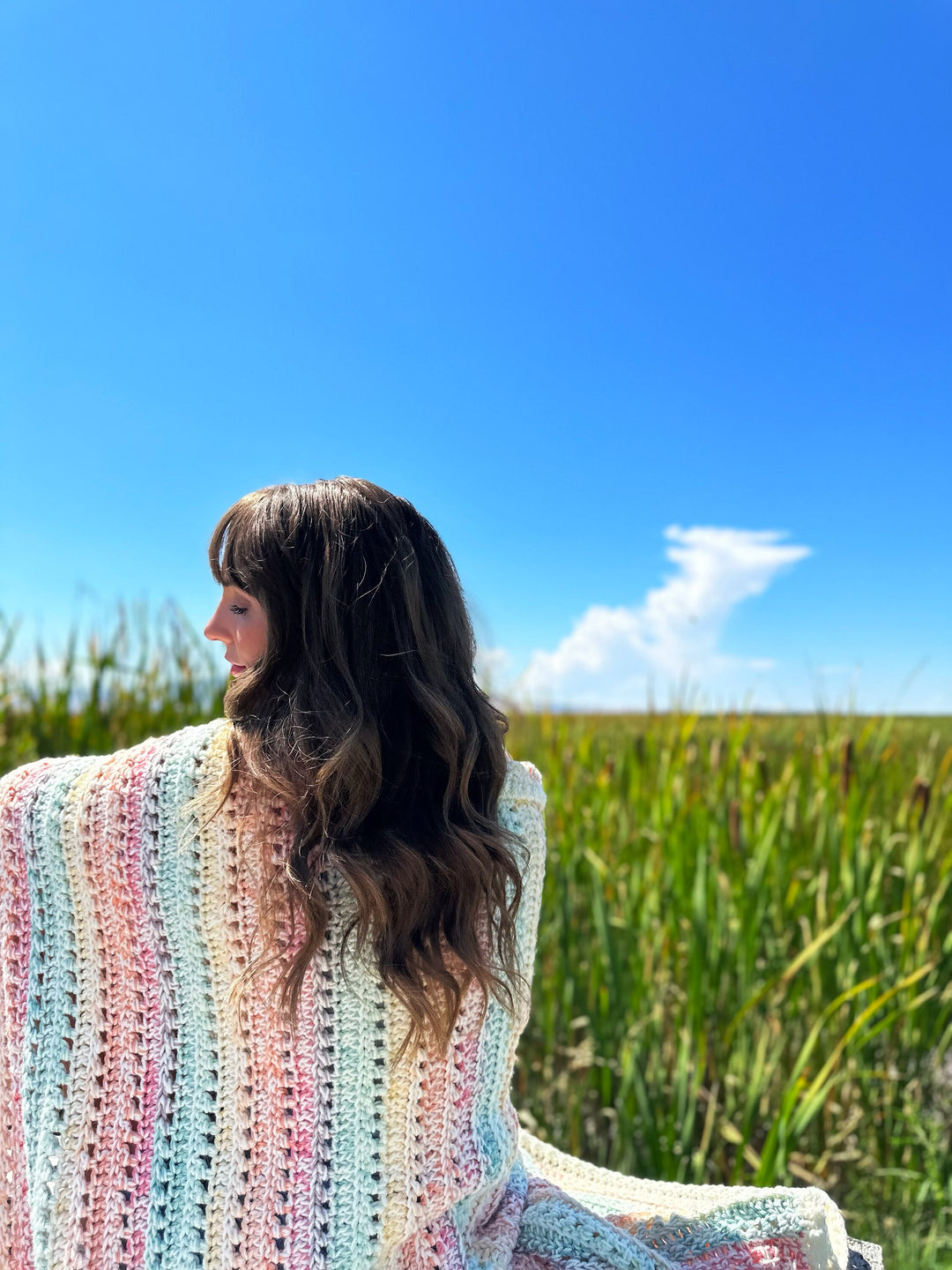 Beginner Fairy Floss Striped Blanket Crochet Pattern