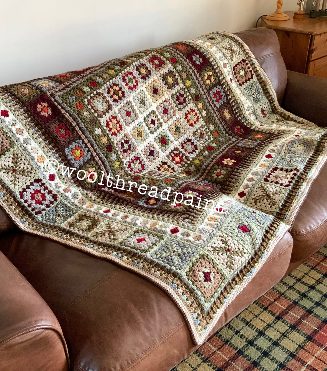 Winter Walk Heirloom Blanket Square Crochet Pattern