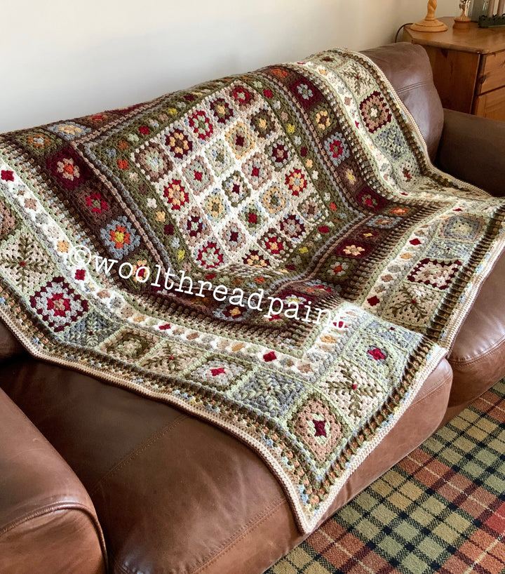 Winter Walk Heirloom Blanket Square Crochet Pattern