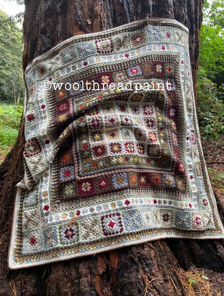 Winter Walk Heirloom Blanket Square Crochet Pattern