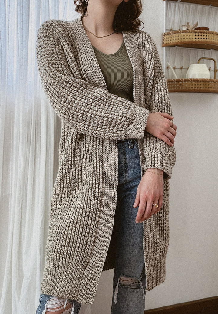 Weekend Waffle Cardigan Crochet Pattern