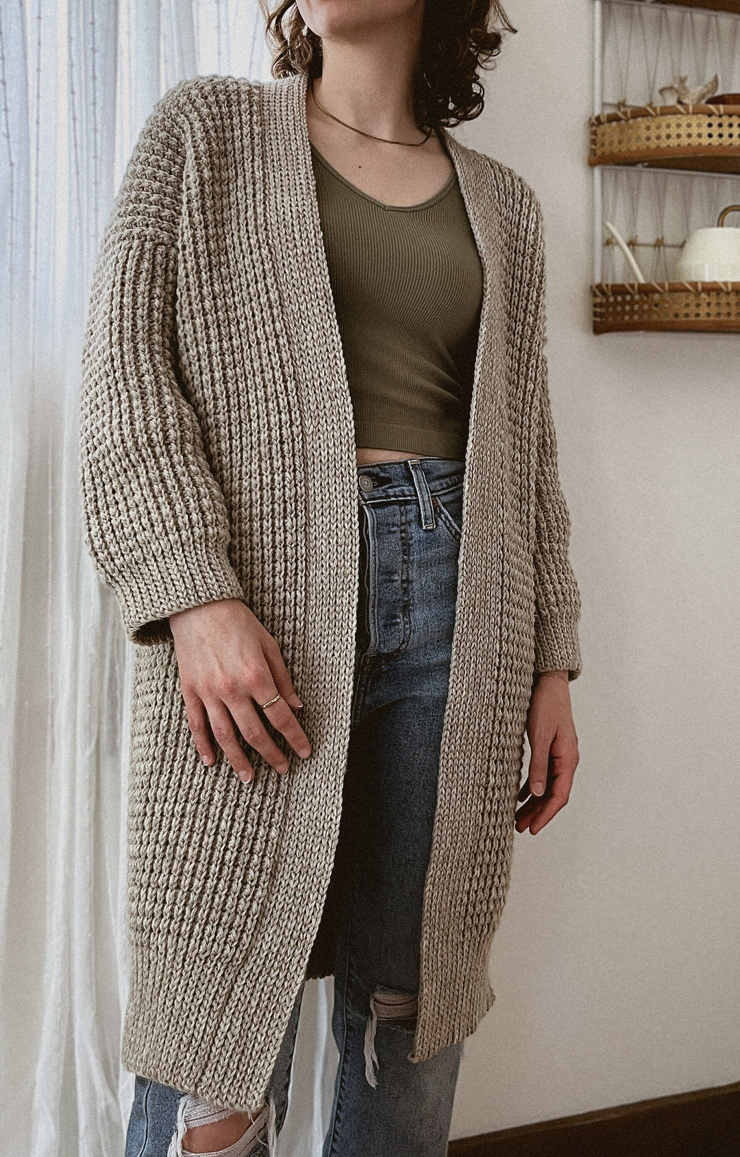 Weekend Waffle Cardigan Crochet Pattern