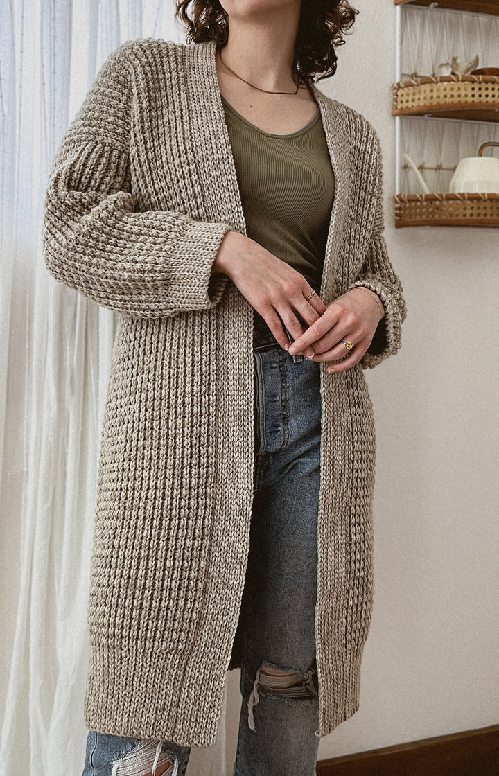 Weekend Waffle Cardigan Crochet Pattern