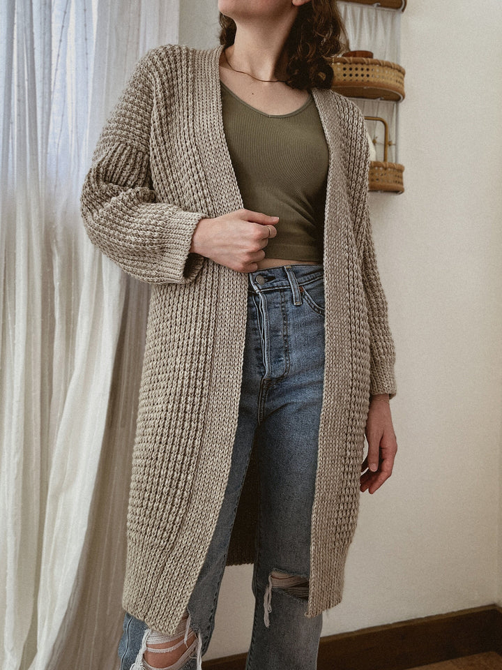 Weekend Waffle Cardigan Crochet Pattern