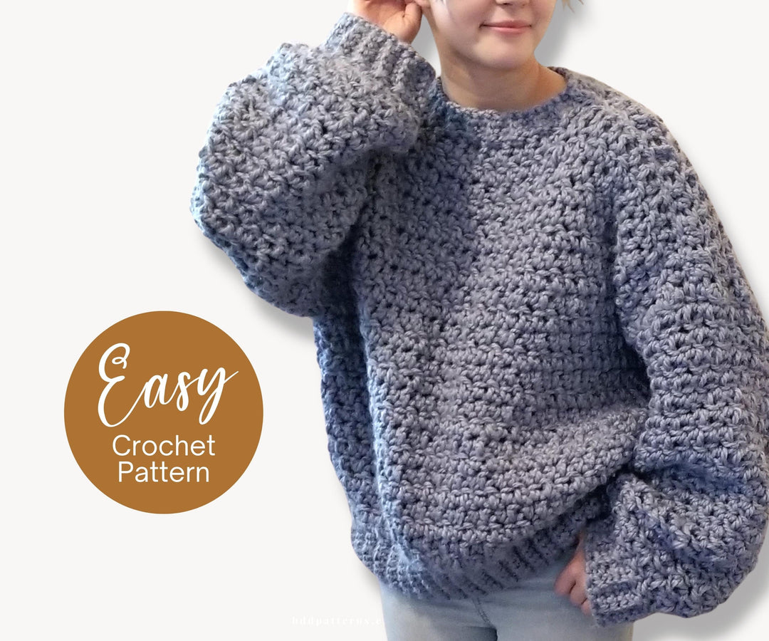 Chunky Oversized Pullover Sweater Crochet Pattern
