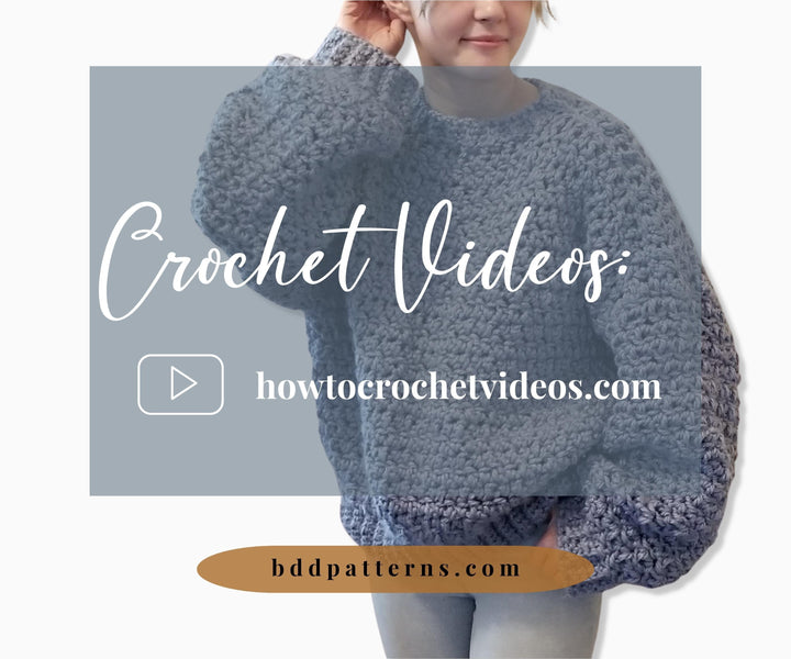 Chunky Oversized Pullover Sweater Crochet Pattern