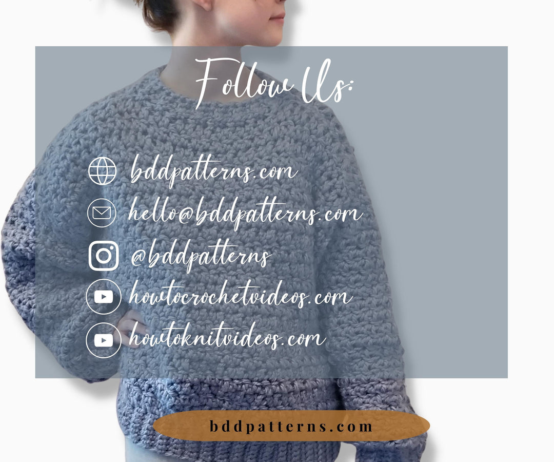 Chunky Oversized Pullover Sweater Crochet Pattern