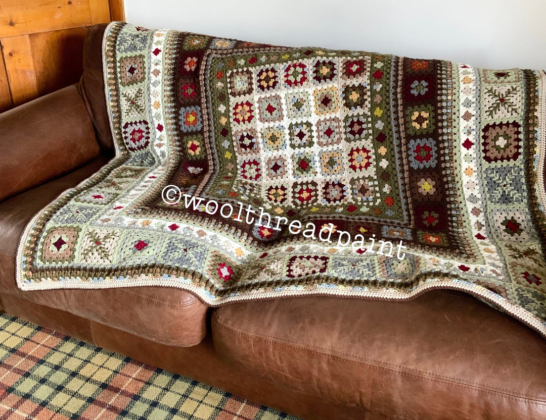 Winter Walk Heirloom Blanket Square Crochet Pattern