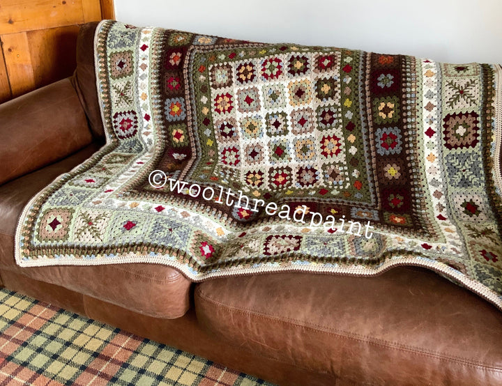 Winter Walk Heirloom Blanket Square Crochet Pattern