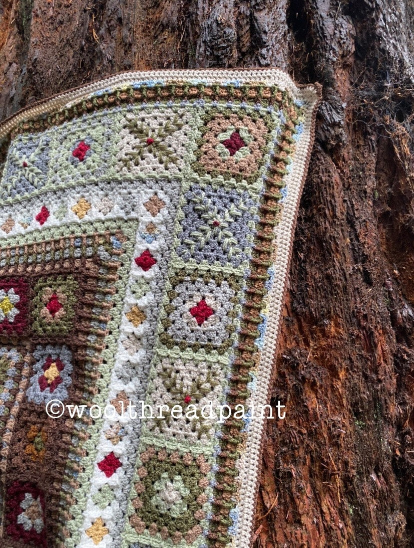 Winter Walk Heirloom Blanket Square Crochet Pattern