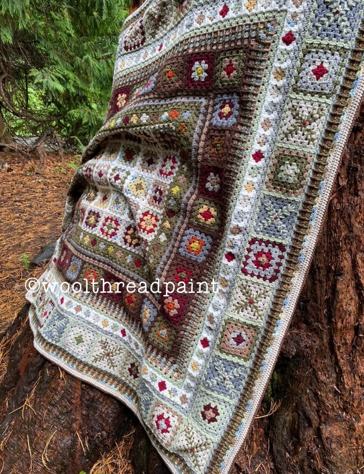 Winter Walk Heirloom Blanket Square Crochet Pattern